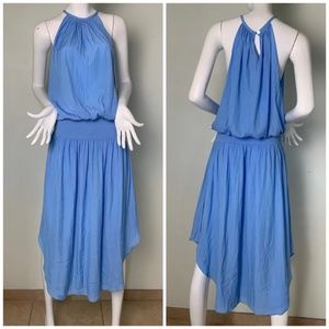 RAMY BROOK Blue Dress Halter Neck Line Womens Large NEW